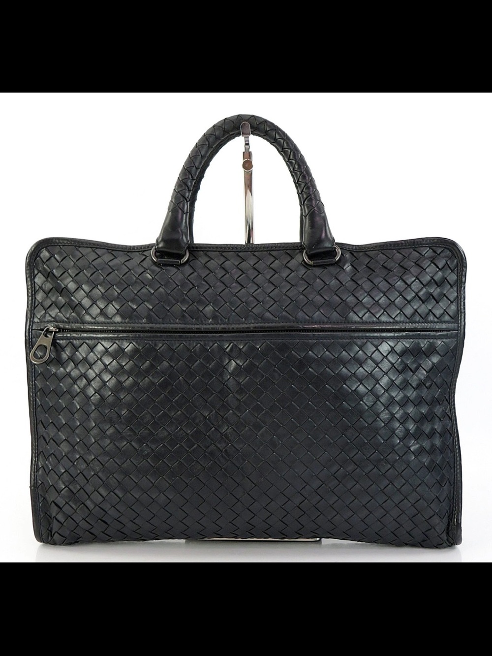 Bottega Veneta Black Intrecciato Leather Tote
